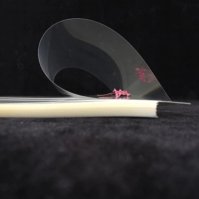 Película PET transparente para inyección de tinta A3-Eco-solvente