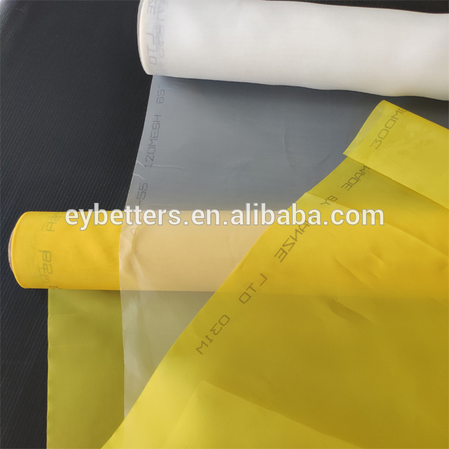 165 T 18 mesh-420 malla blanca o amarilla poliéster tejido tafetán serigrafía malla de tela