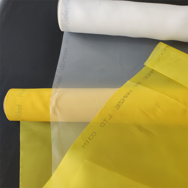 Malla de serigrafía de tejido de poliéster amarillo blanco para serigrafía