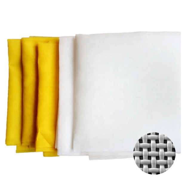 serigrafía amarilla blanca de alta tensión del poliéster del monofilamento para la impresión de la camiseta